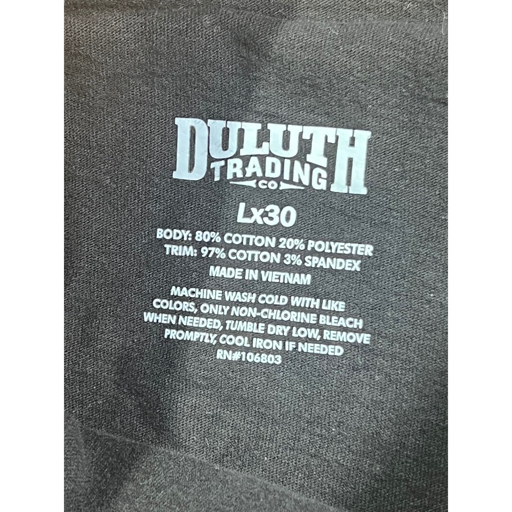 Duluth Trading Co Mens black Cotton Blend Sweatpants LX30 Relaxed Fit - Picture 4 of 14